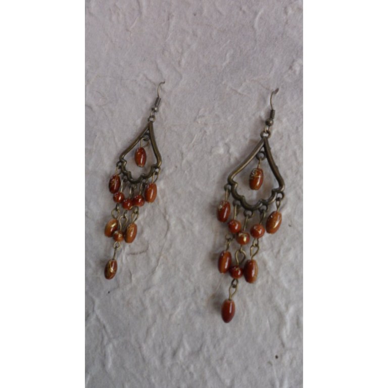 Pendants d'oreilles Yanisa marron