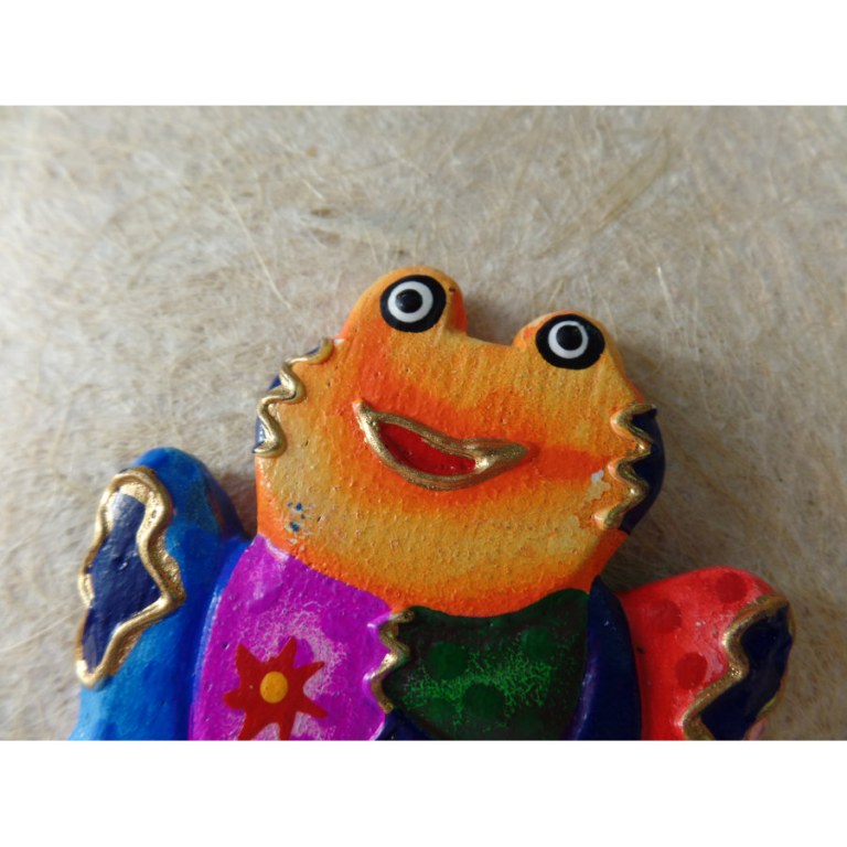 Magnet grenouille tête orange