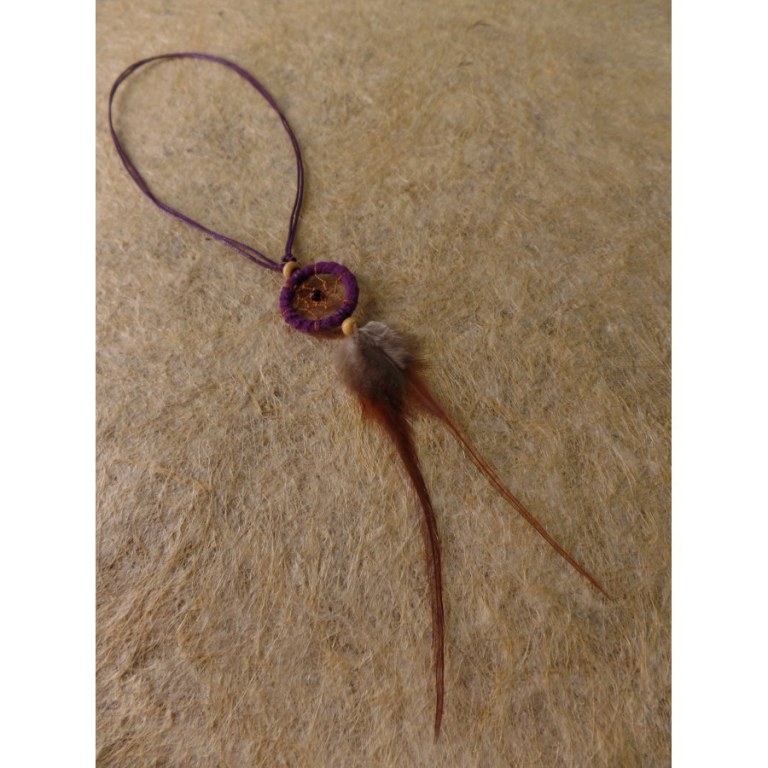 Collier attrape rêves thin mauve