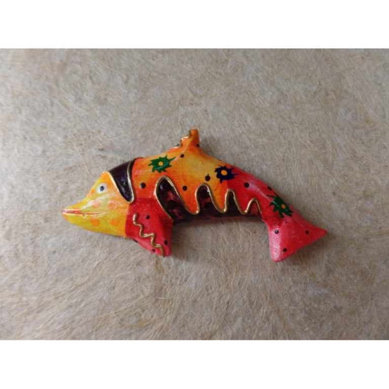 Magnet poisson rouge orange