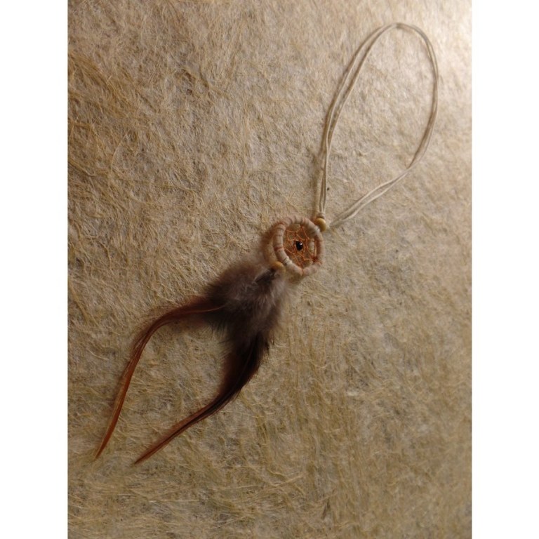 Collier attrape rêves thin beige