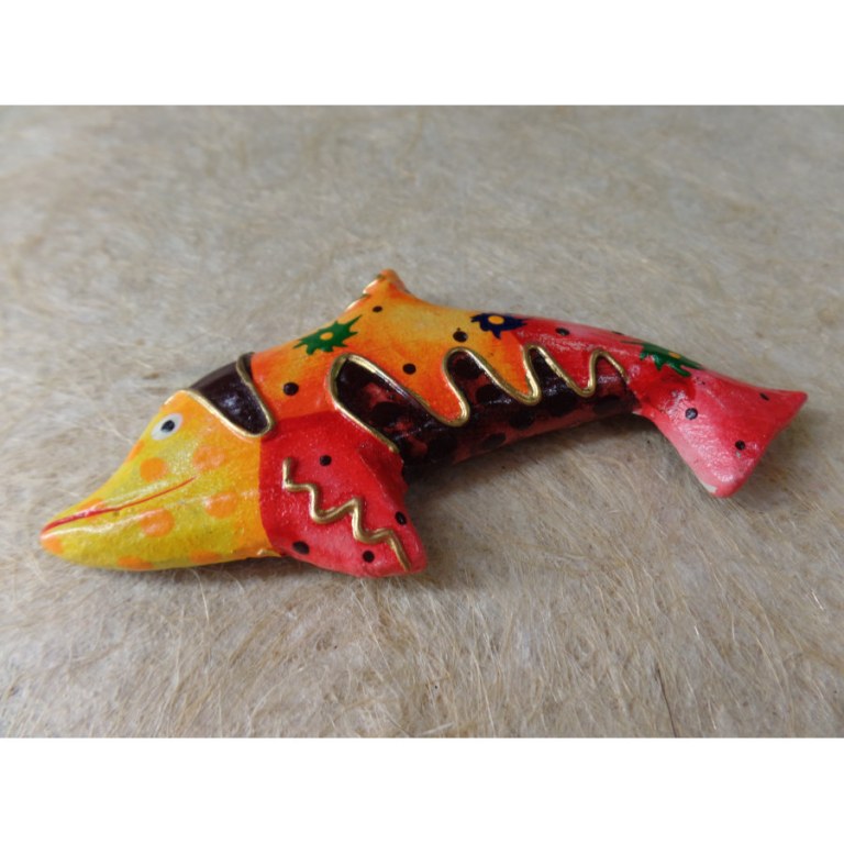 Magnet poisson rouge orange