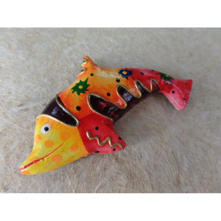 Magnet poisson rouge orange