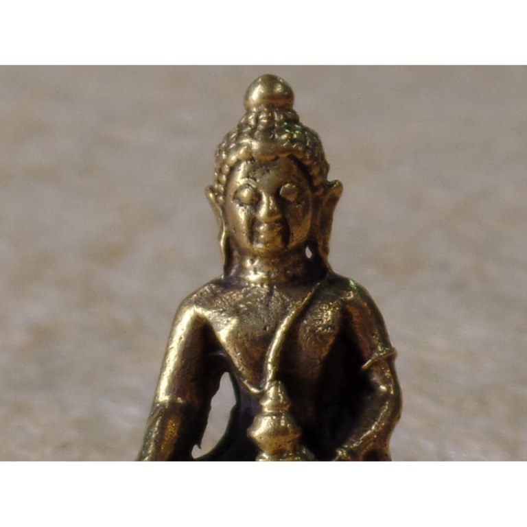 Miniature Bouddha médecin sur son trône