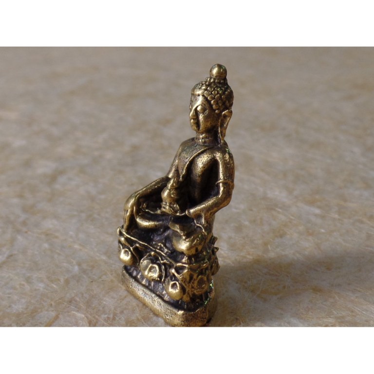 Miniature Bouddha médecin sur son trône