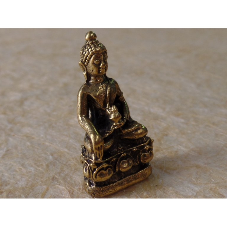 Miniature Bouddha médecin sur son trône