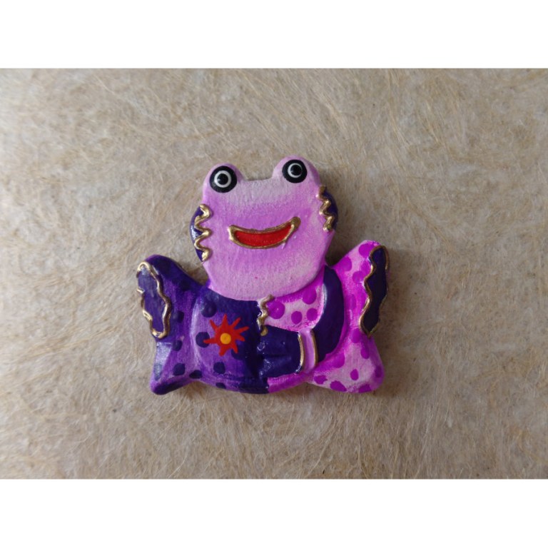 Magnet grenouille parme