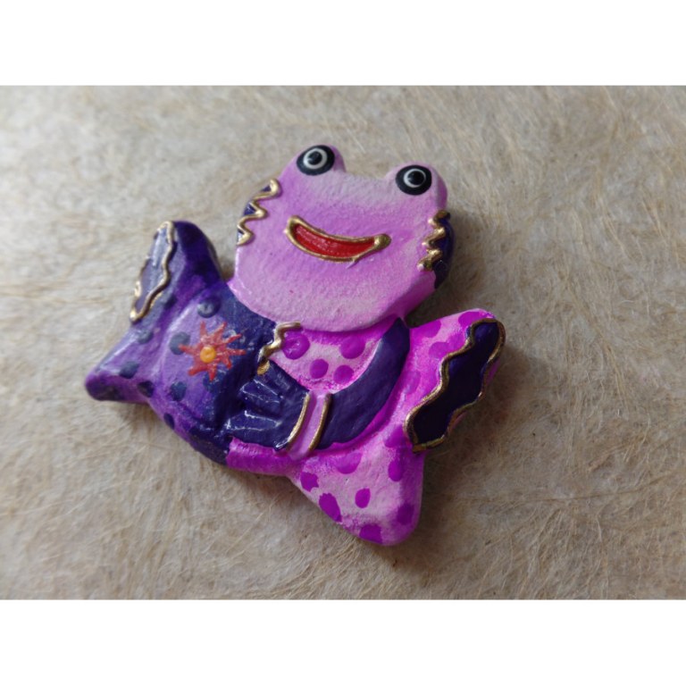 Magnet grenouille parme