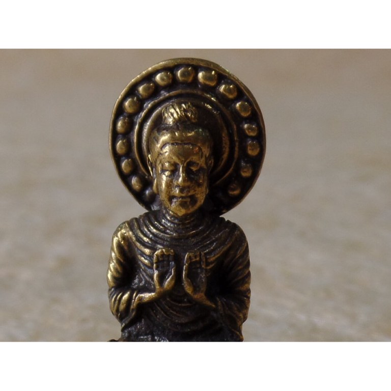 Figurine dorée Bouddha abhaya