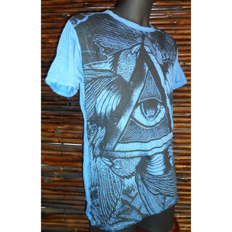 Tee shirt triangle oeil bleu de France