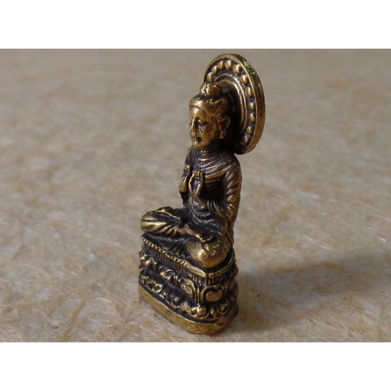 Figurine dorée Bouddha abhaya