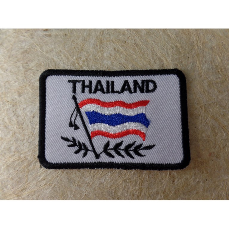 Ecusson drapeau fond blanc Thaïlande