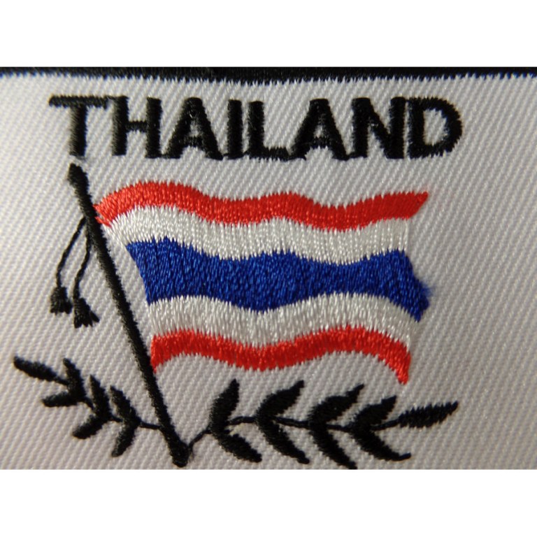 Ecusson drapeau fond blanc Thaïlande