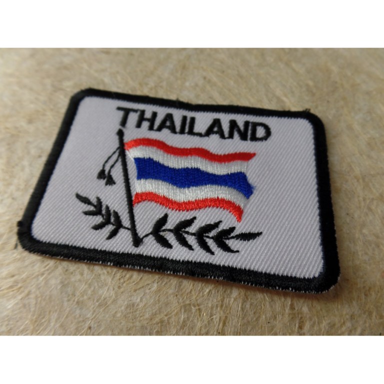 Ecusson drapeau fond blanc Thaïlande