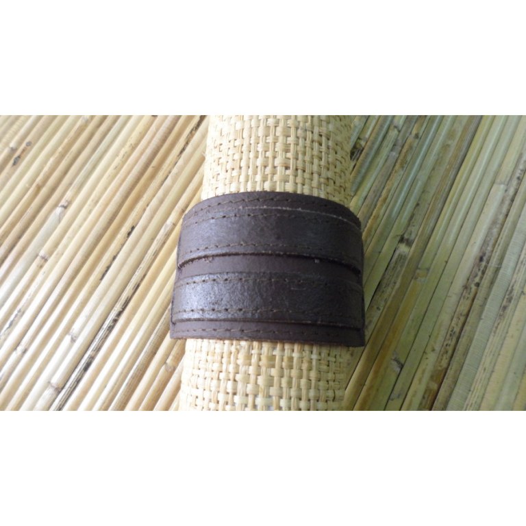 Bracelet marron mini ceinture boucle 