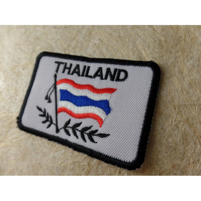 Ecusson drapeau fond blanc Thaïlande