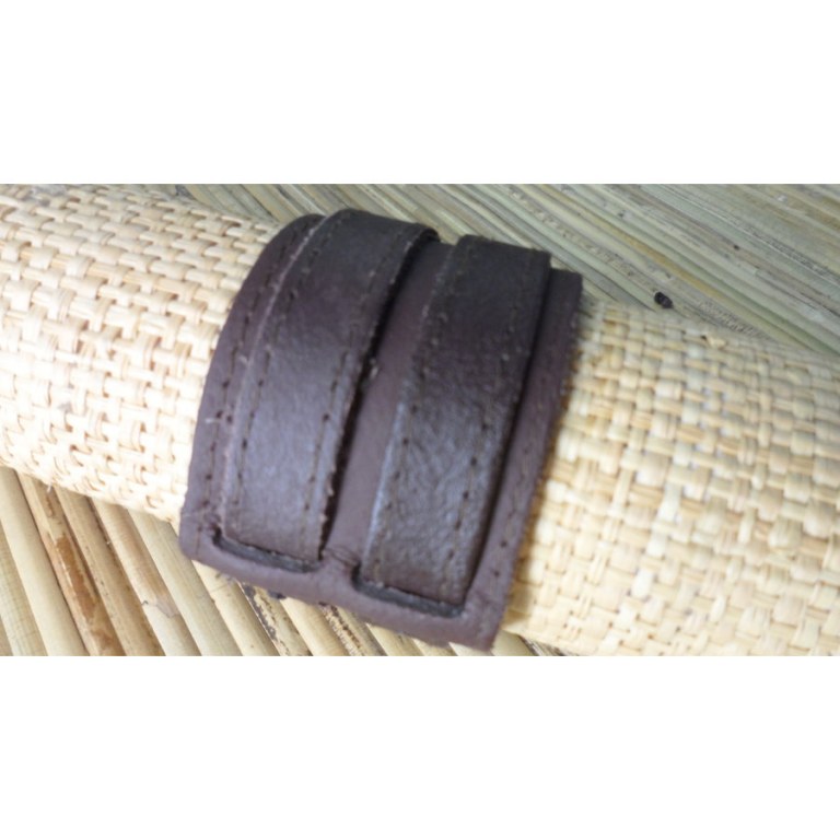 Bracelet marron mini ceinture boucle 