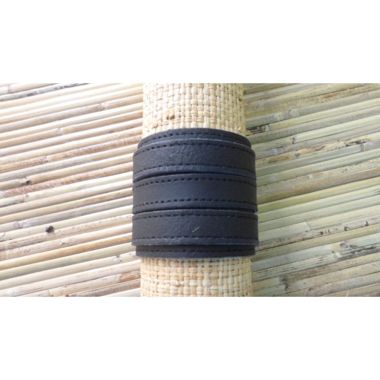 Bracelet noir mini ceinture boucle 