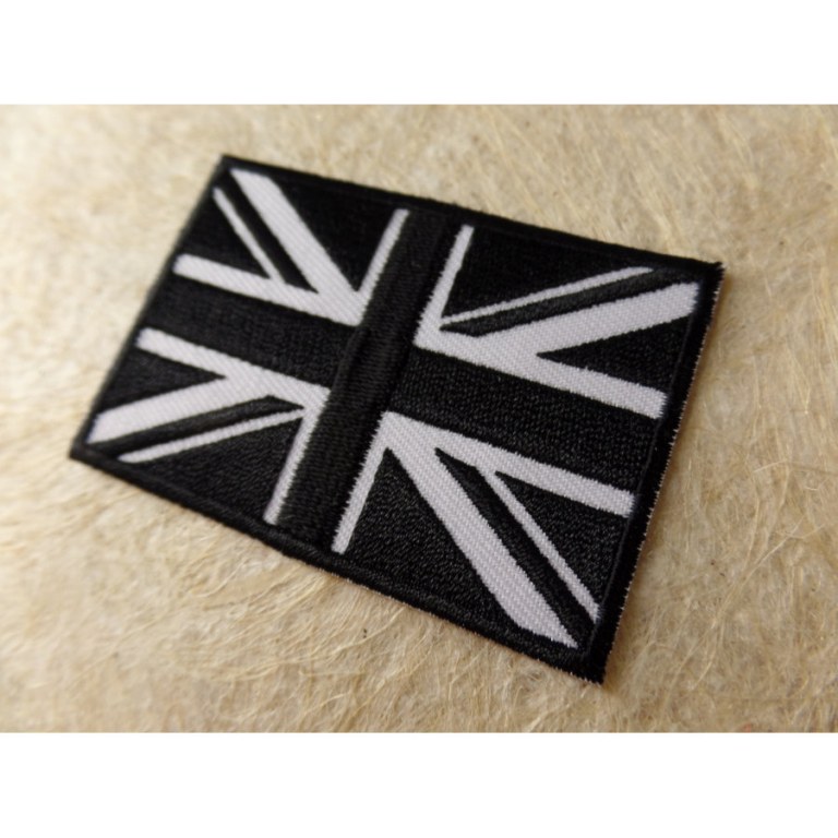 Ecusson noir drapeau Royaume Uni