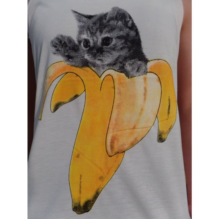 Débardeur chat banane