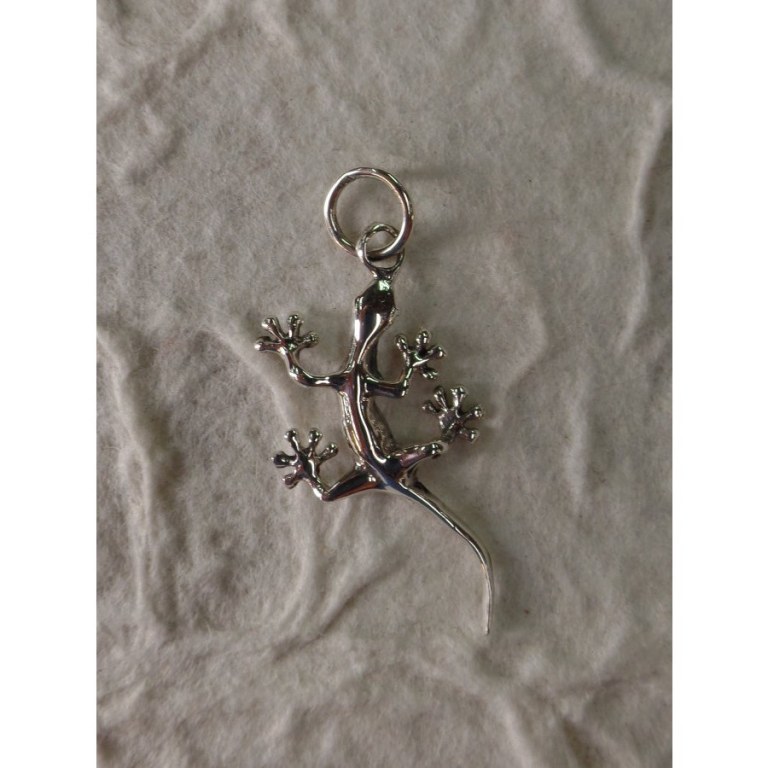 Pendentif argent petit lézard