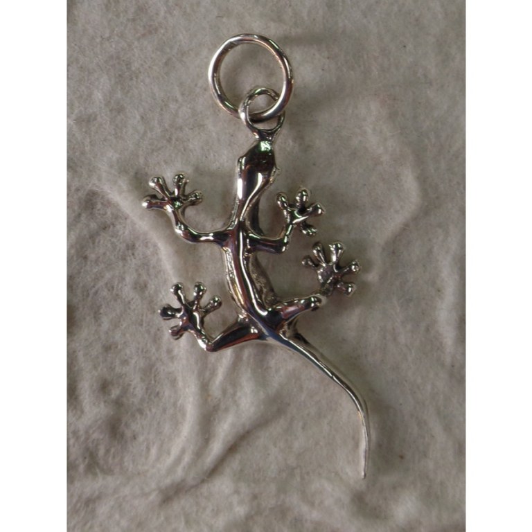 Pendentif argent petit lézard