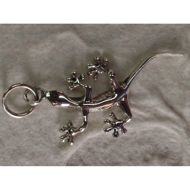 Pendentif argent petit lézard