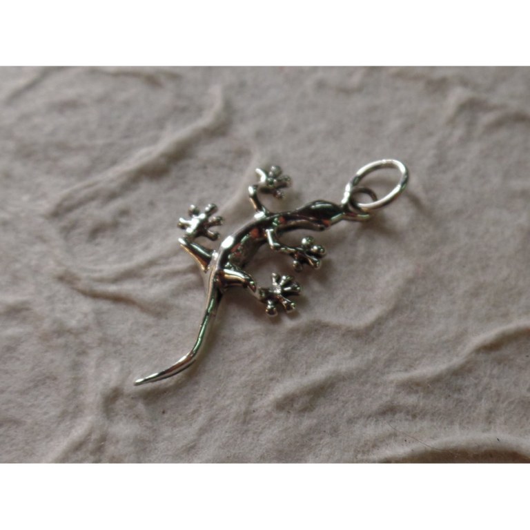 Pendentif argent petit lézard