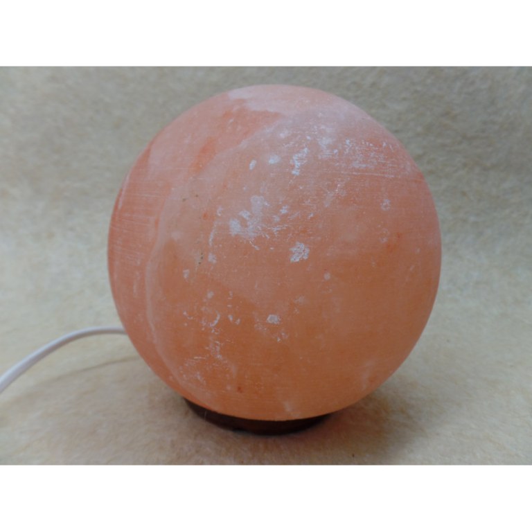 Lampe en sel rose boule