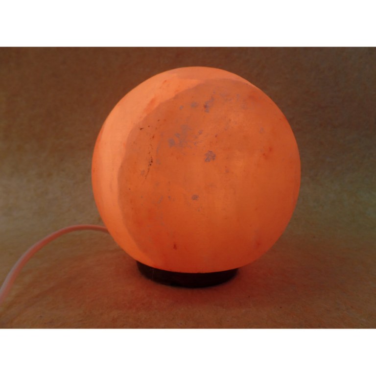 Lampe en sel rose boule