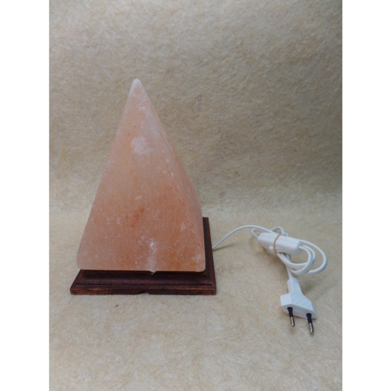 Lampe en sel rose pyramide