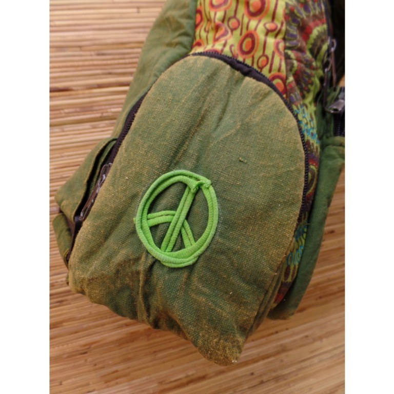 Sac à dos baba vert spirale verte
