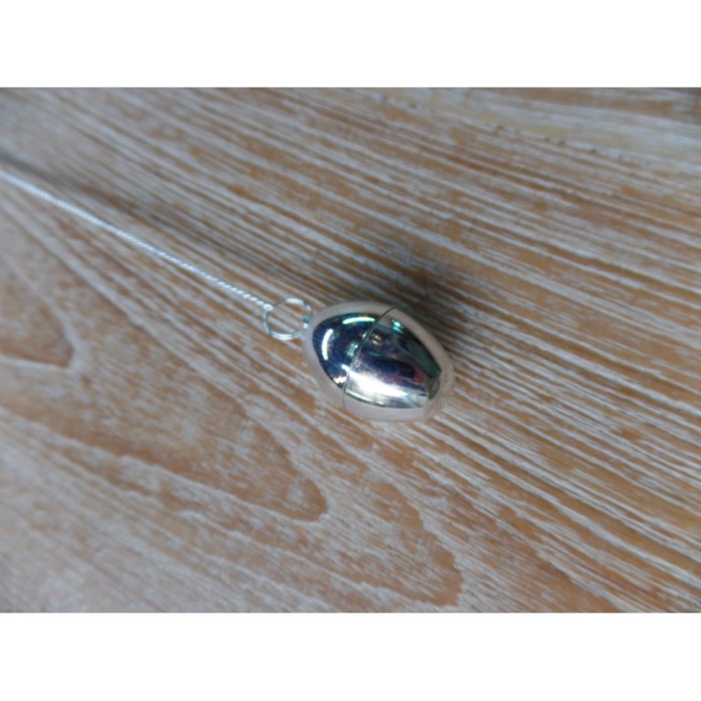 Pendule argenté olive