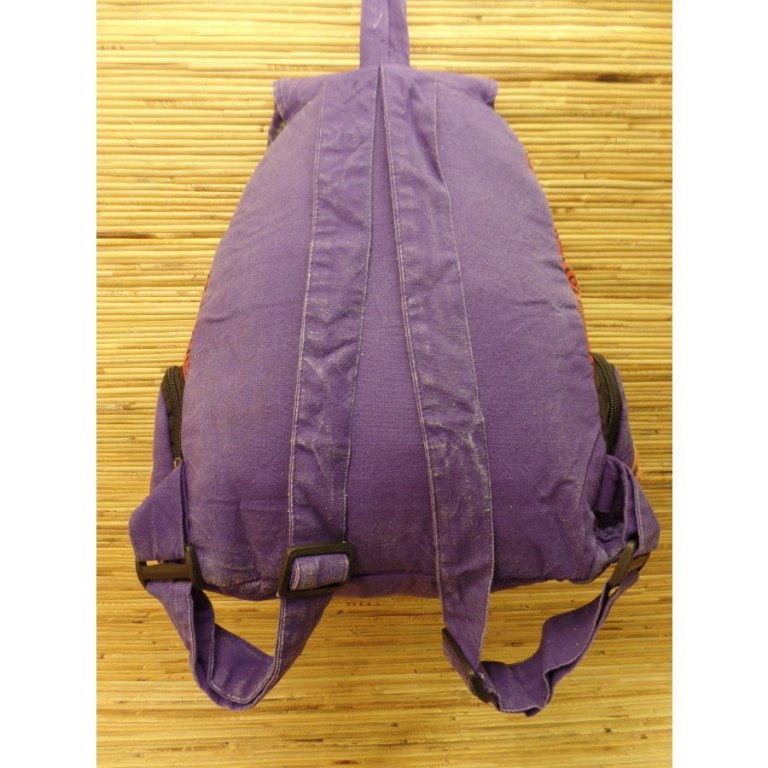 Sac à dos baba violet spirale rouge