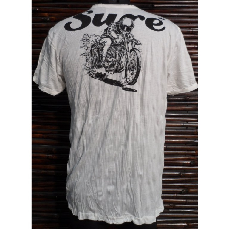 Tee shirt blanc motard 