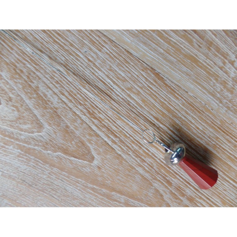 Pendule jaspe rouge