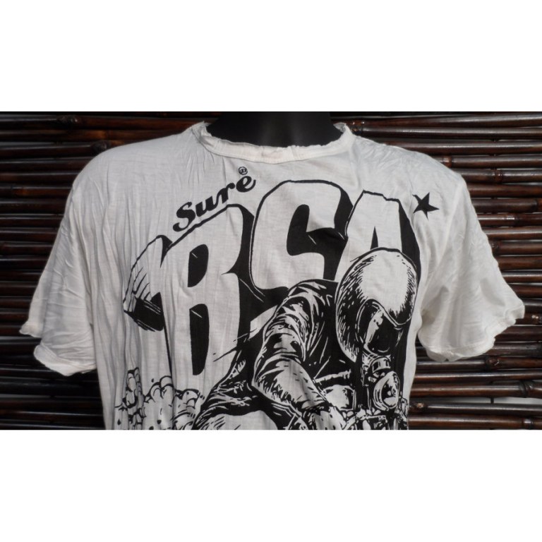 Tee shirt blanc motard 