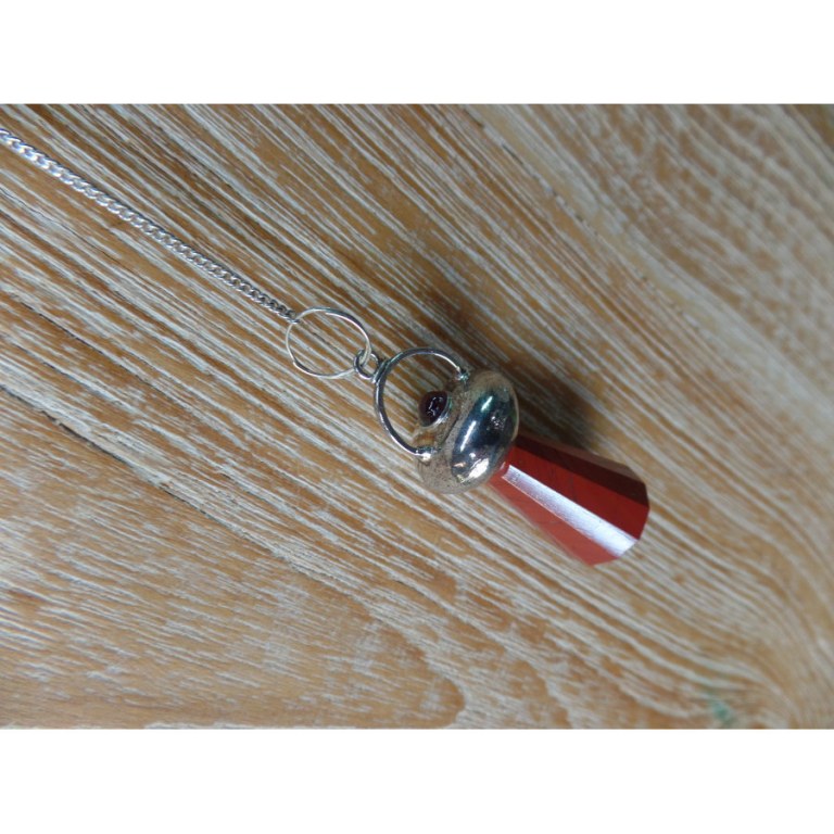 Pendule jaspe rouge