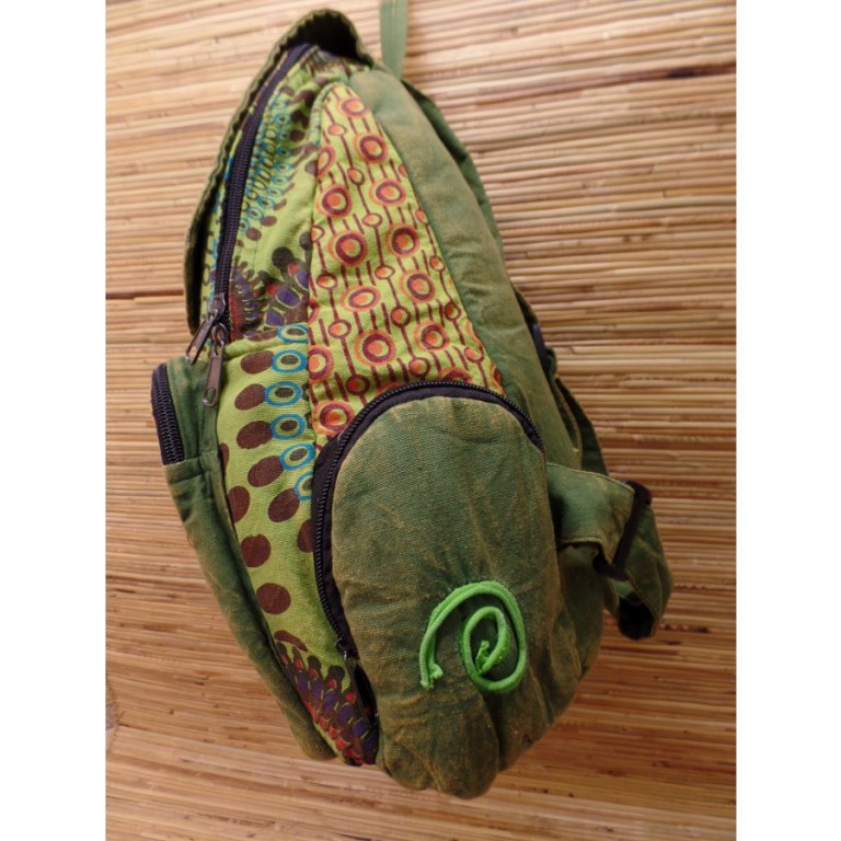 Sac à dos baba peace and love vert