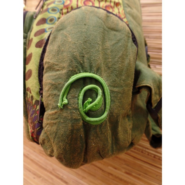 Sac à dos baba peace and love vert