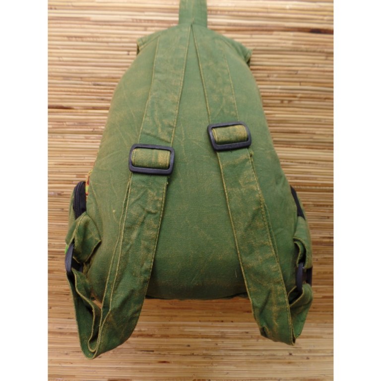 Sac à dos baba peace and love vert