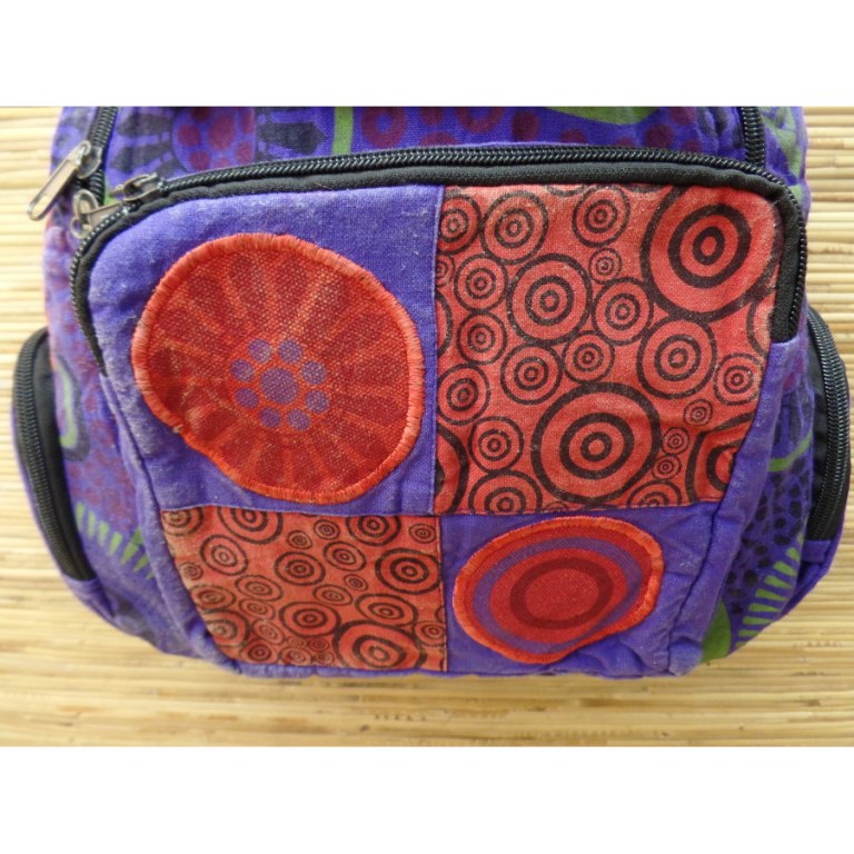 Sac à dos baba violet Aum rouge