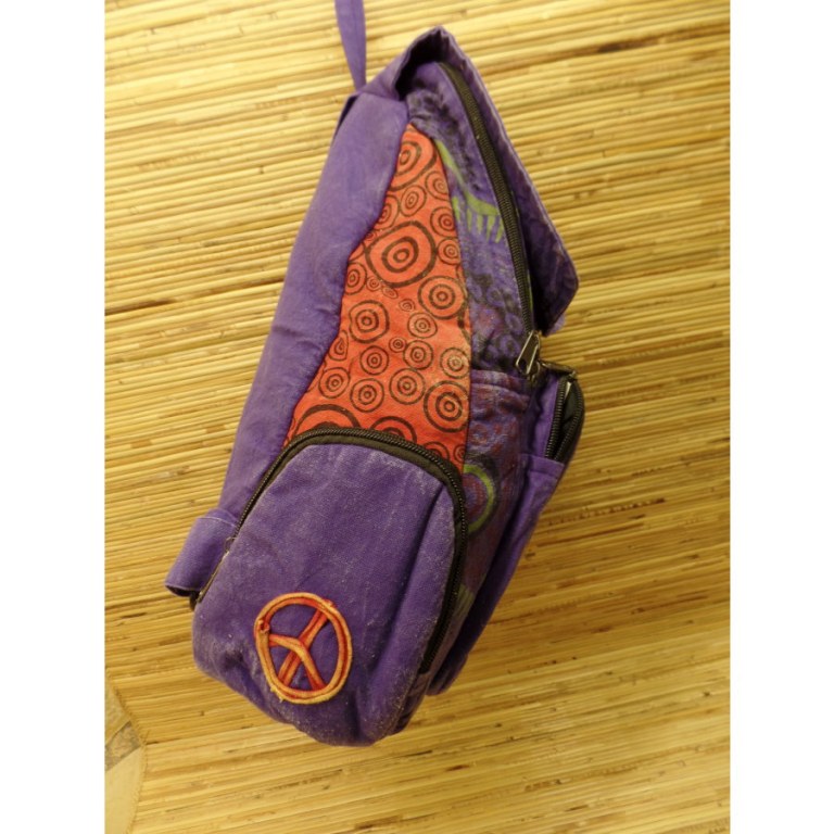 Sac à dos baba violet Aum rouge