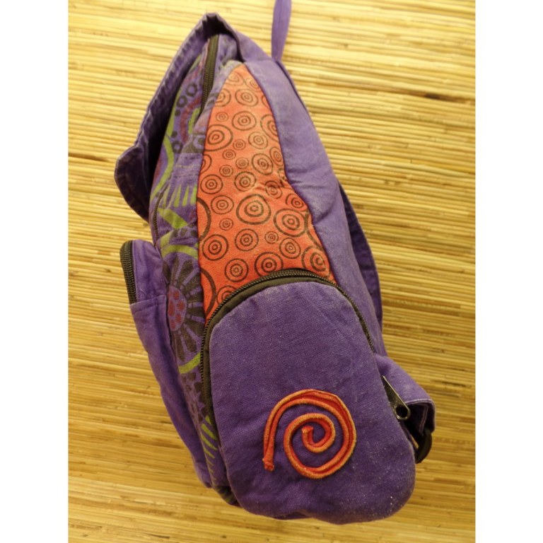 Sac à dos baba violet Aum rouge