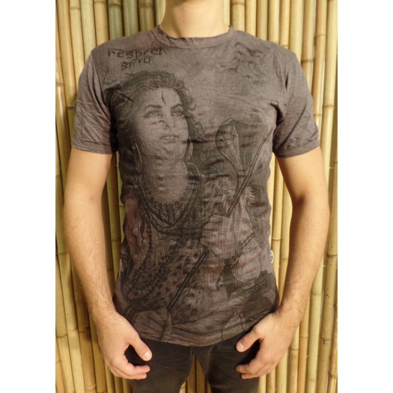 Tee shirt Shiva marron