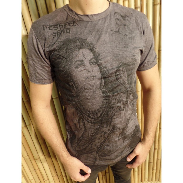 Tee shirt Shiva marron