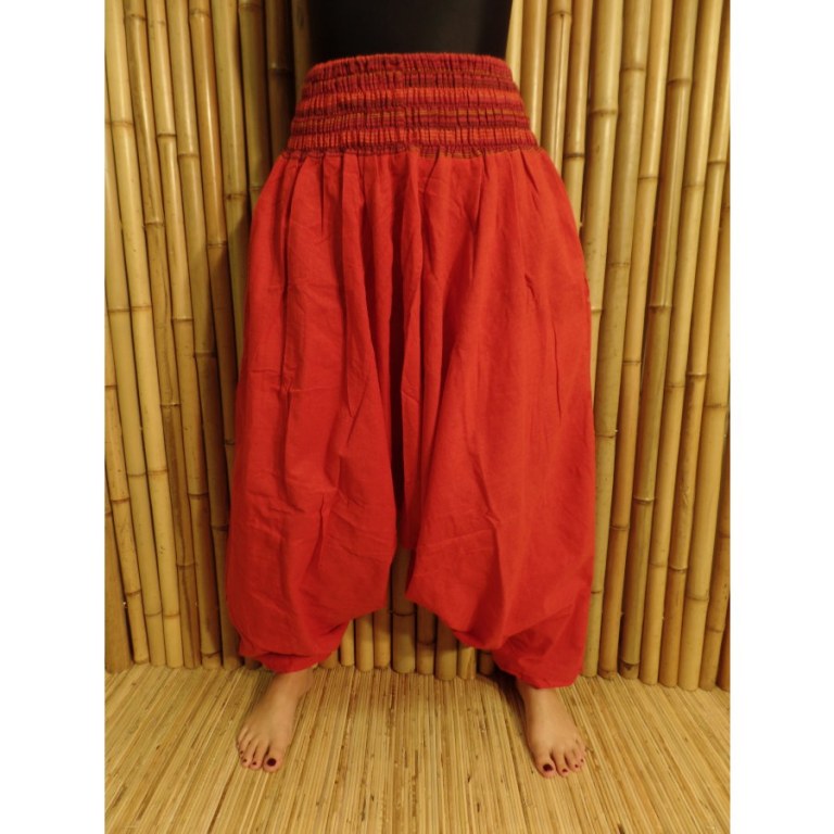 Pantalon smocks Karnali rouge