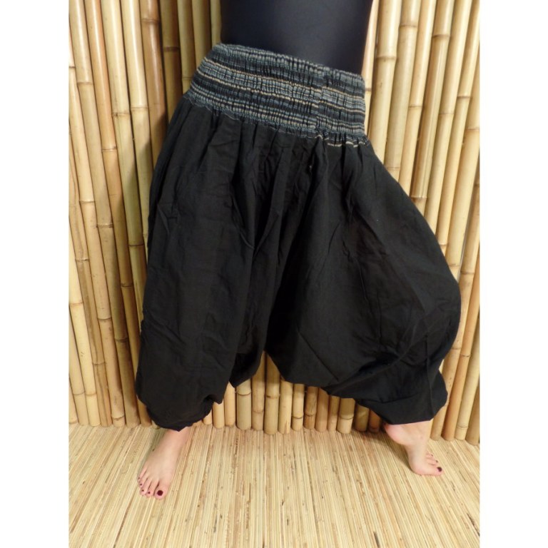 Pantalon smocks Karnali noir