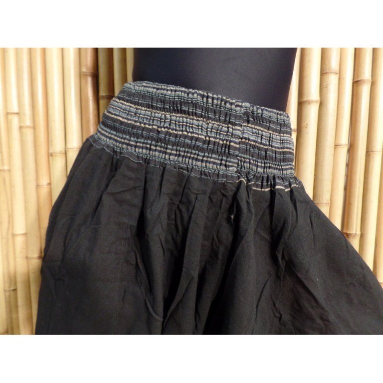 Pantalon smocks Karnali noir