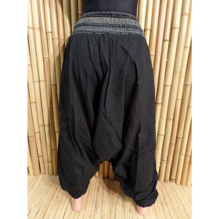 Pantalon smocks Karnali noir